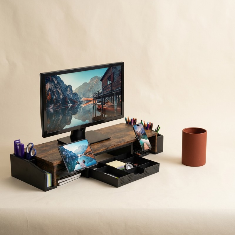 Monitor Stand with Storage